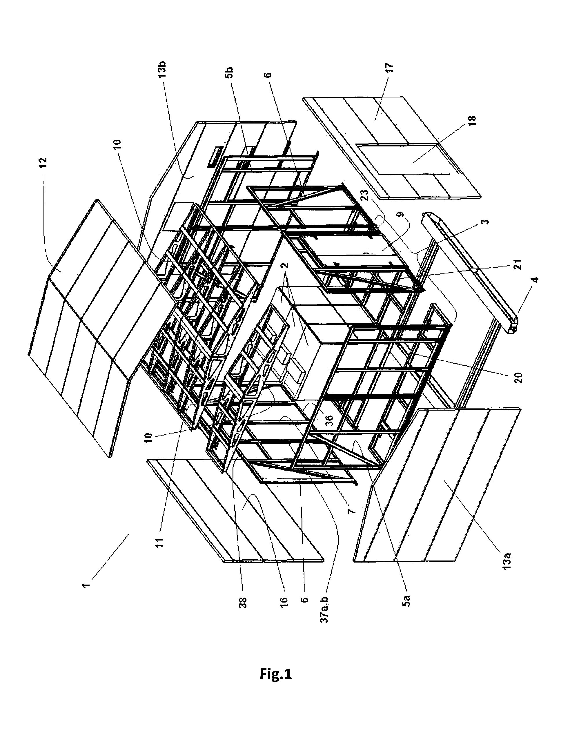 Enclosure for secondary distribution modular switchgears