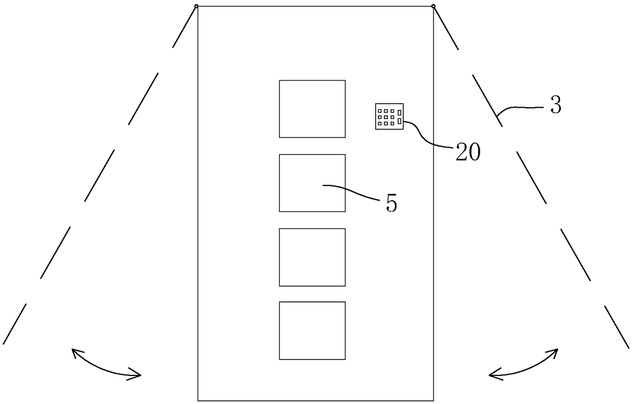 Intelligent partition container used for electric cargo vehicle