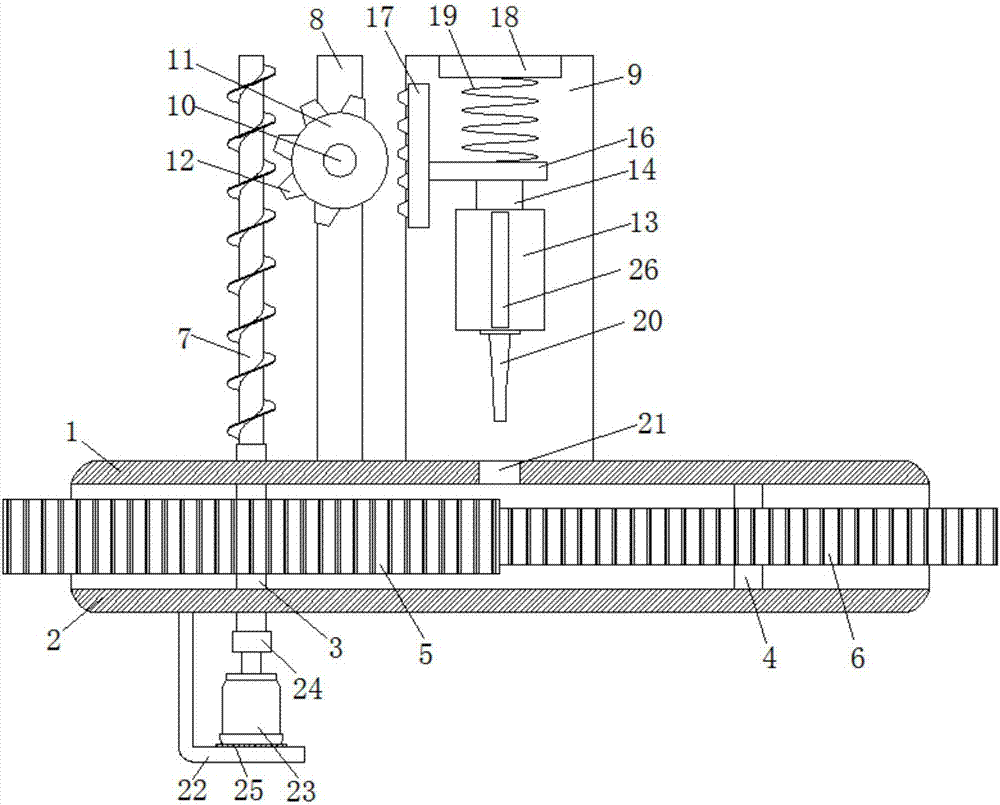 Mechanical regular gear oiling device