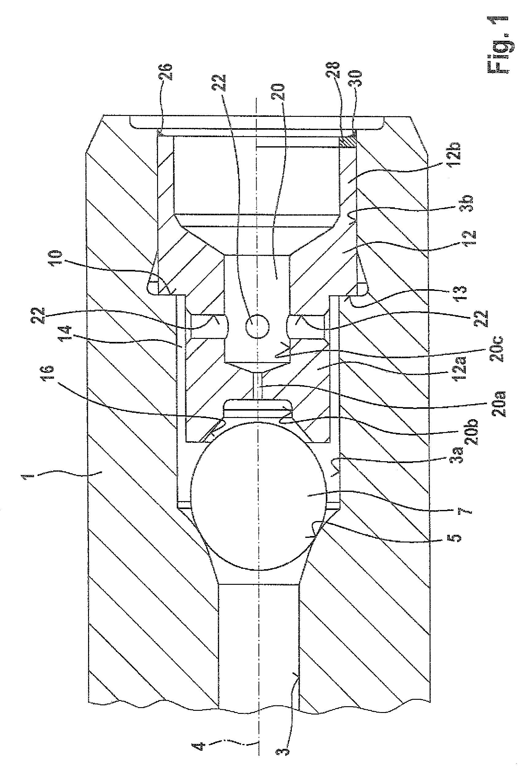 Check valve, and injector with hydraulic booster and check valve