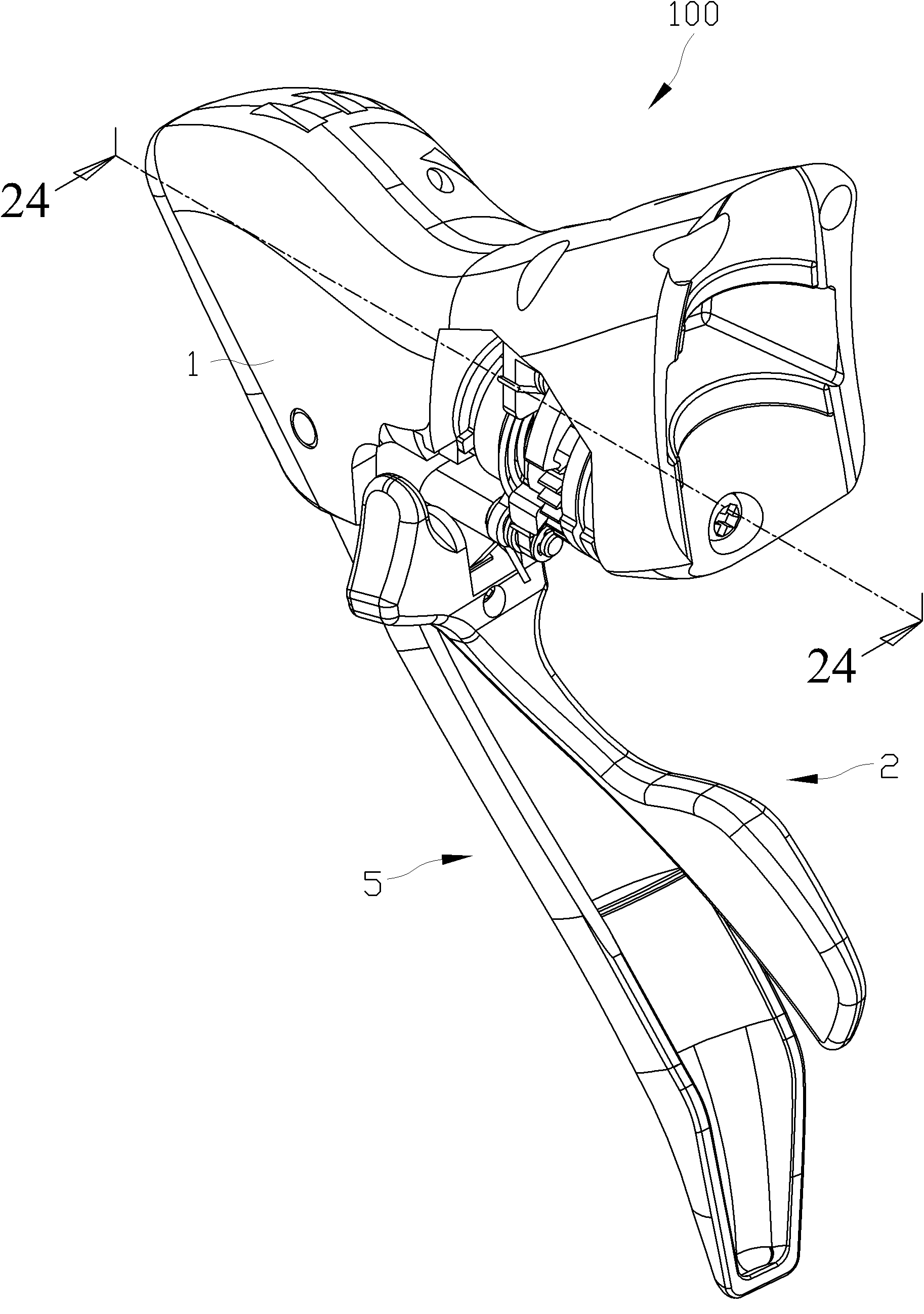 Speed changing handle of bicycle