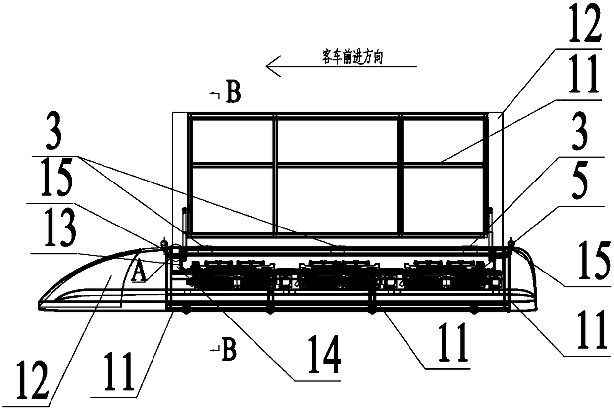 Top-mounted battery cover of new energy passenger car