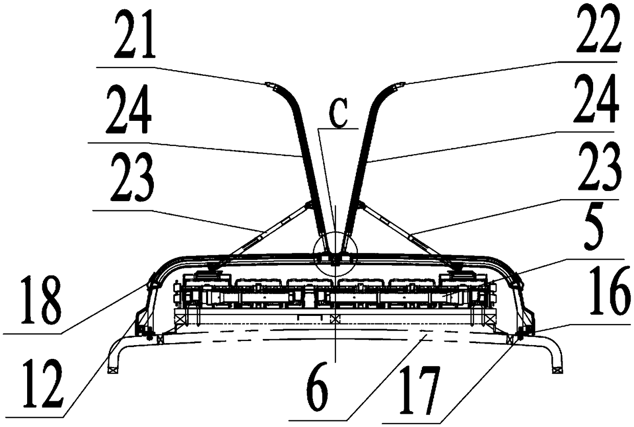 Top-mounted battery cover of new energy passenger car