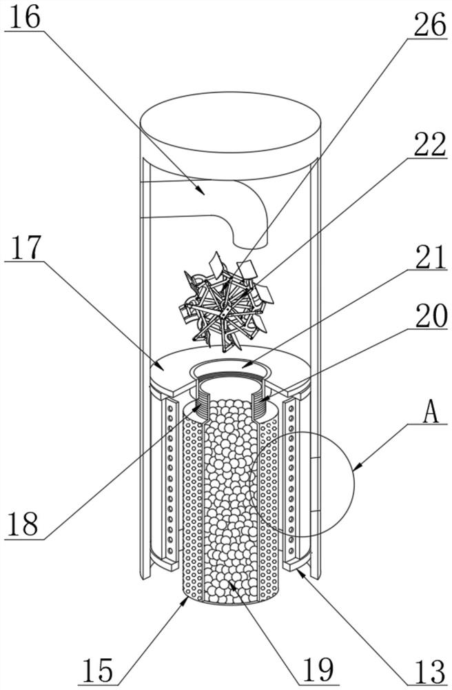 Anti-blocking filtering connecting piece for PVC pipe connection