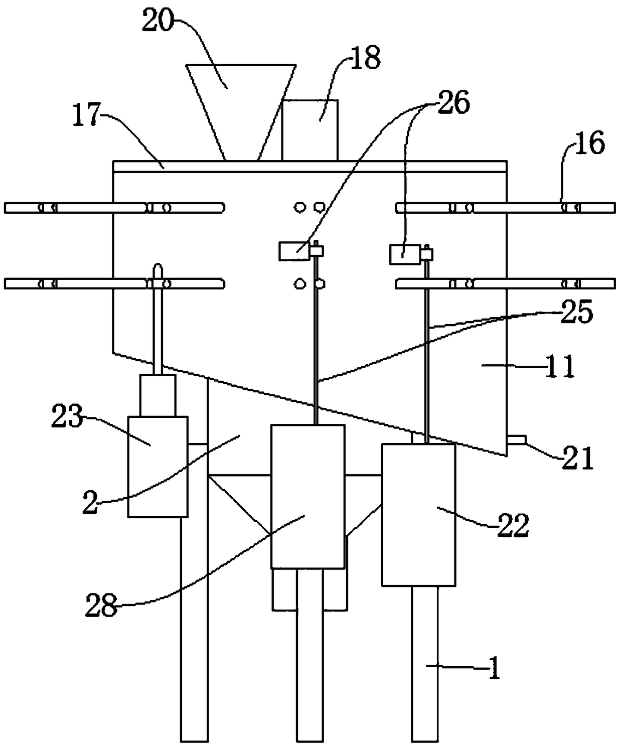 A surface residual electrolyte removal device for waste lithium titanate negative electrode sheet