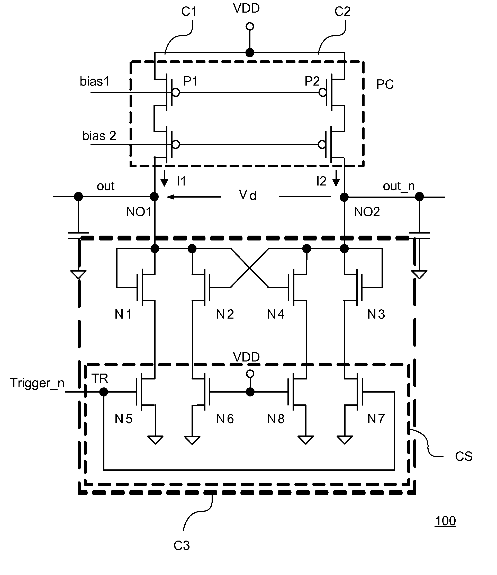 Identification circuit and method for generating an identification bit using physical unclonable functions