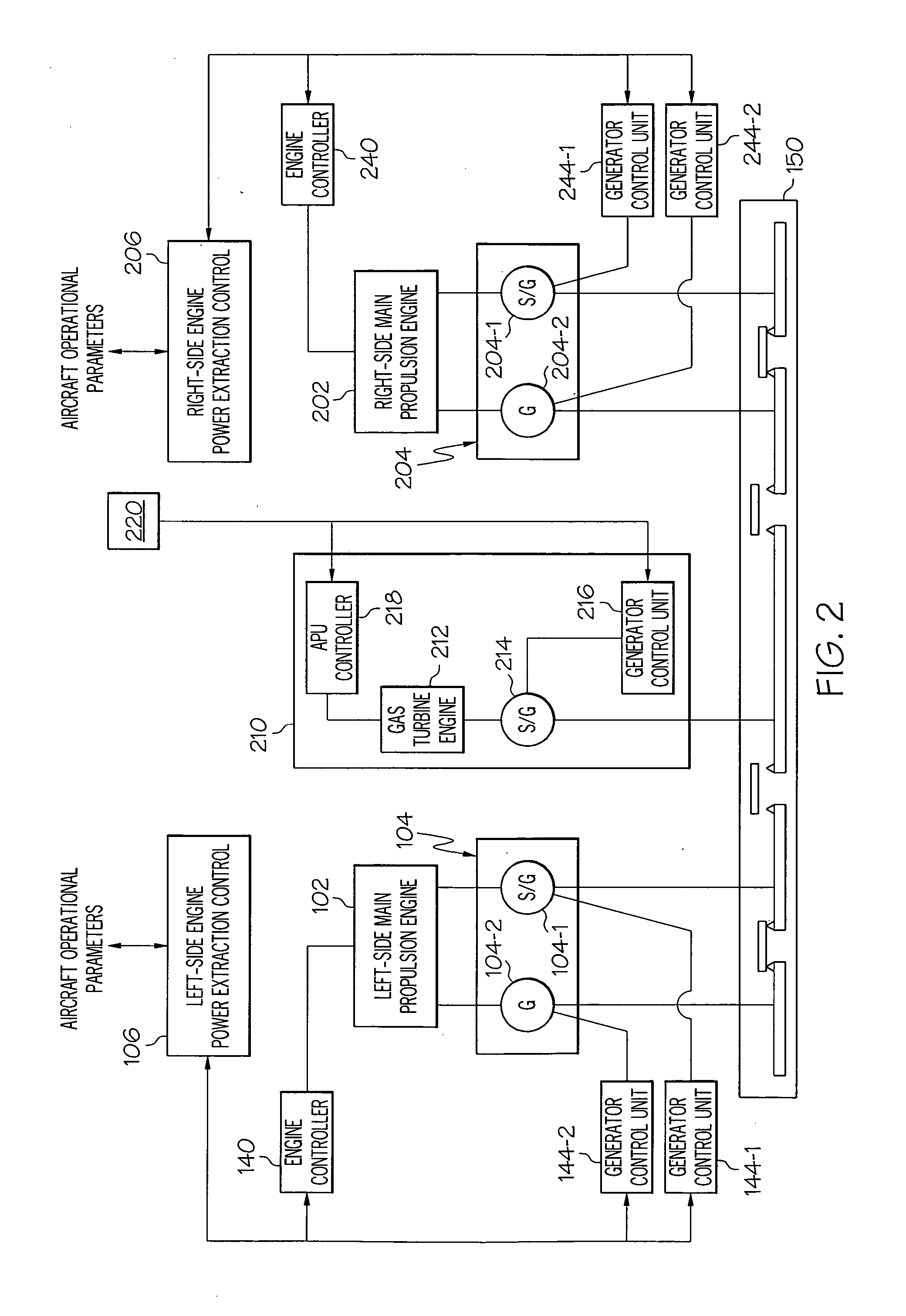 Engine power extraction control system