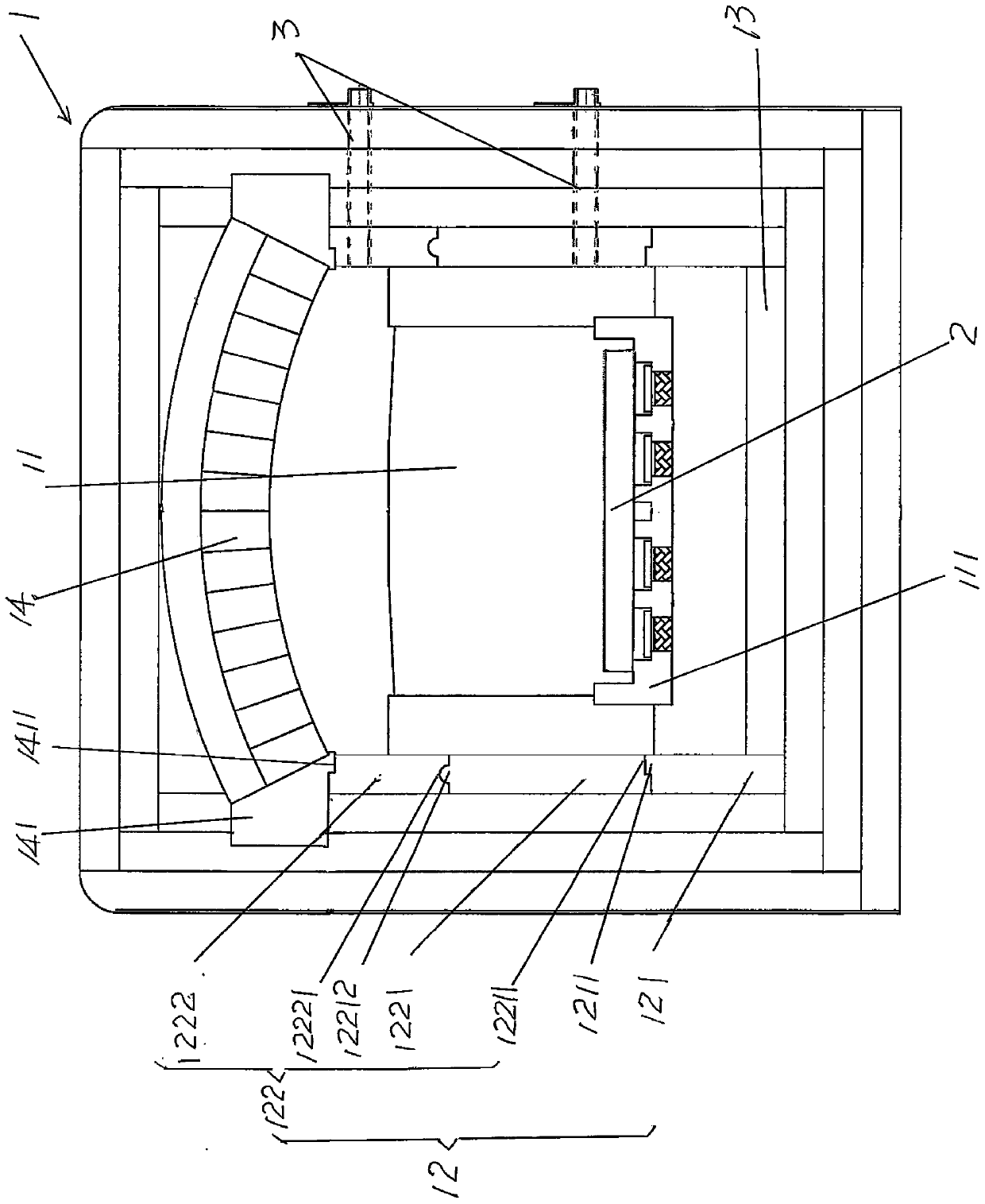 Furnace wall structure of push plate furnace