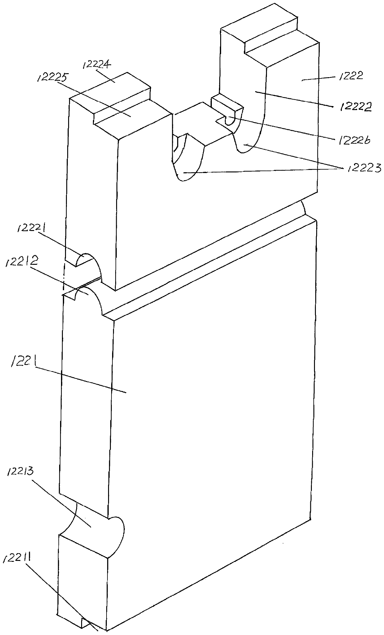 Furnace wall structure of push plate furnace