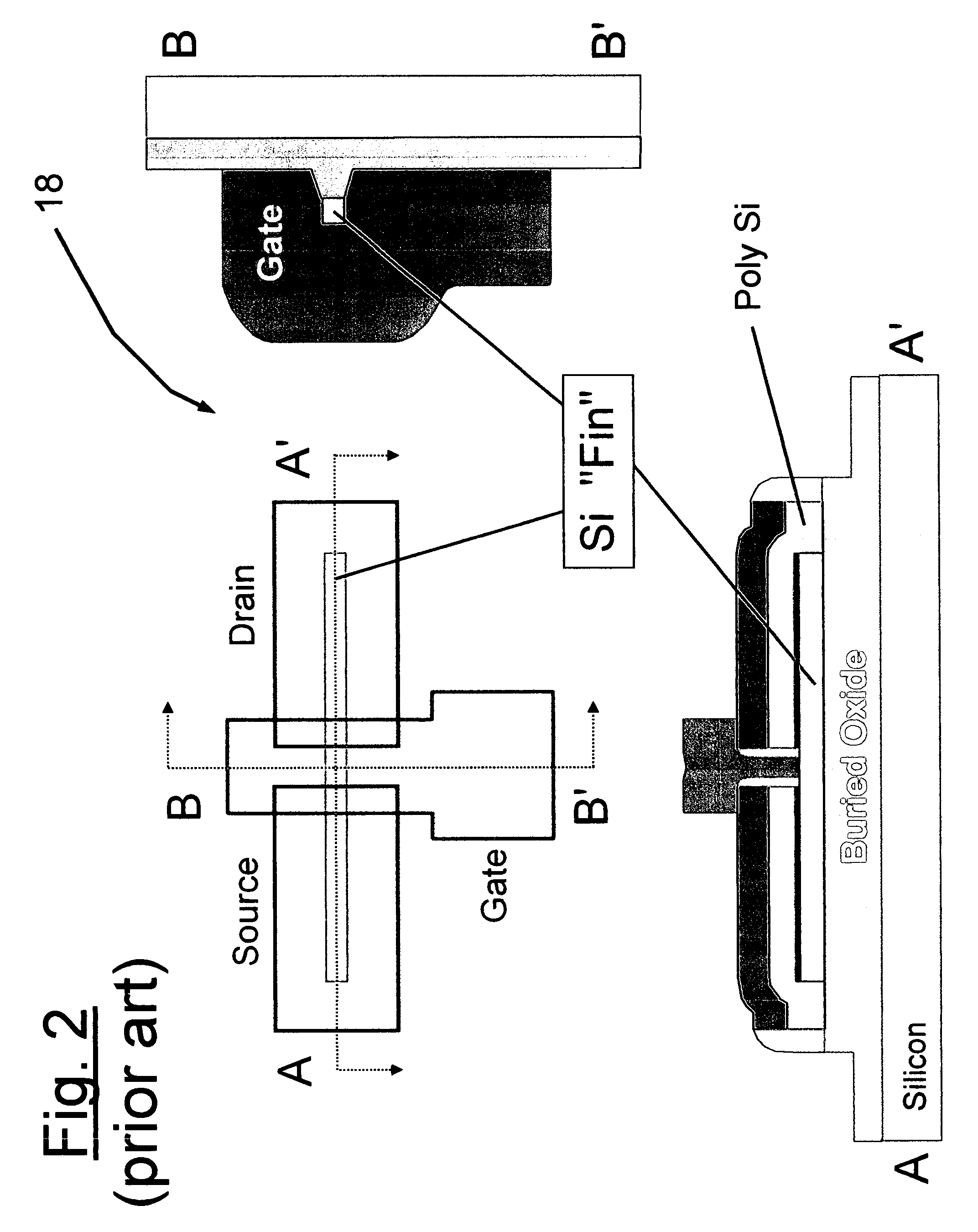 Castellated gate MOSFET device capable of fully-depleted operation