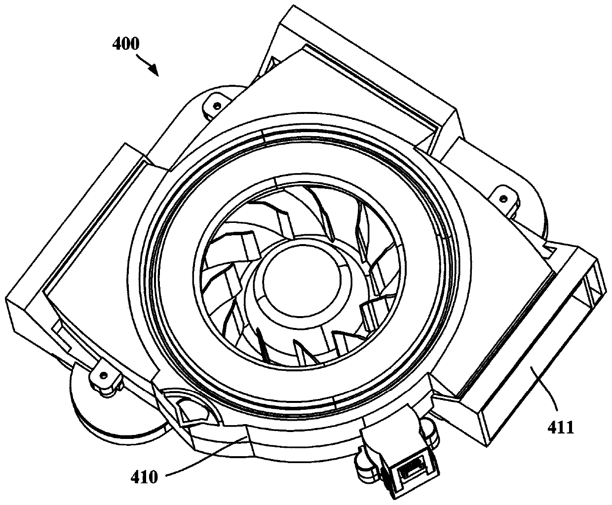 Split air supply device and refrigerator