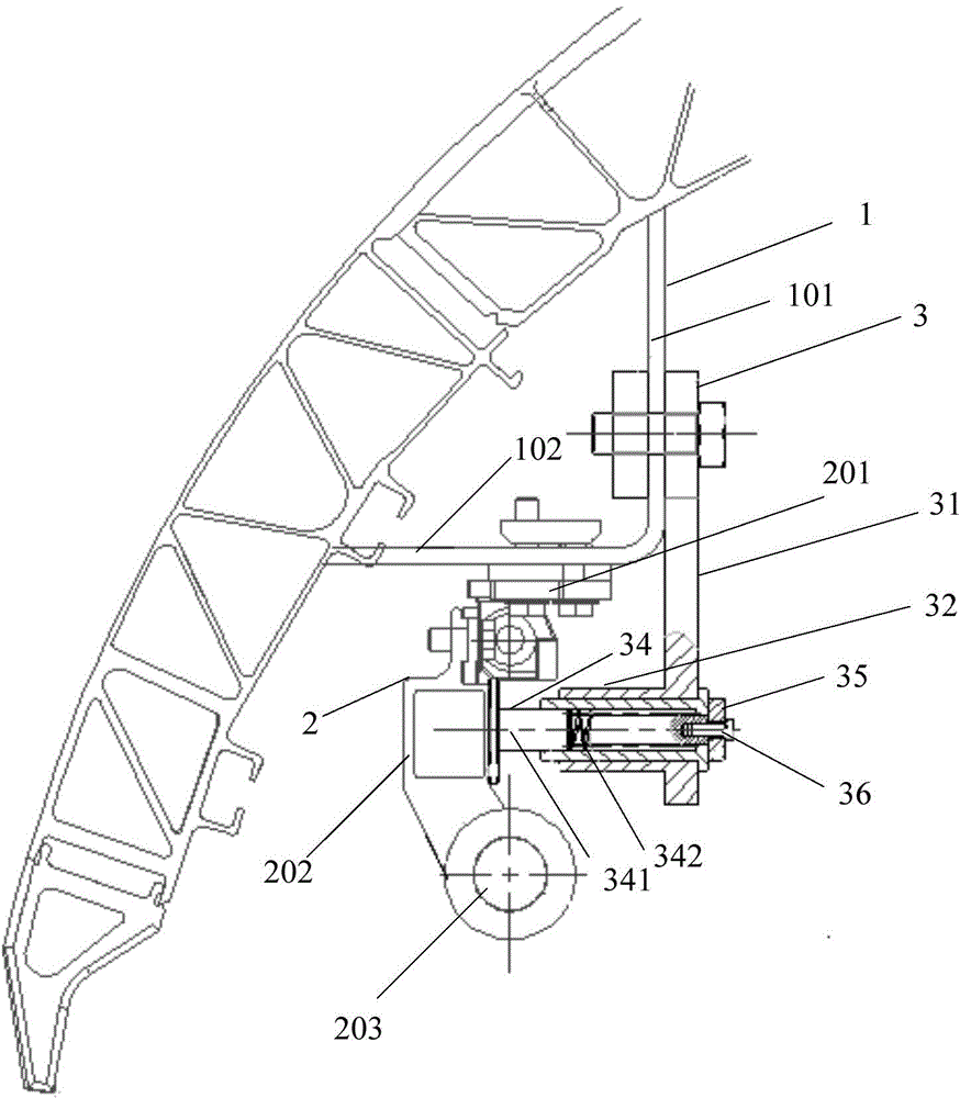 Door drive mechanism installation device of passenger train and passenger train