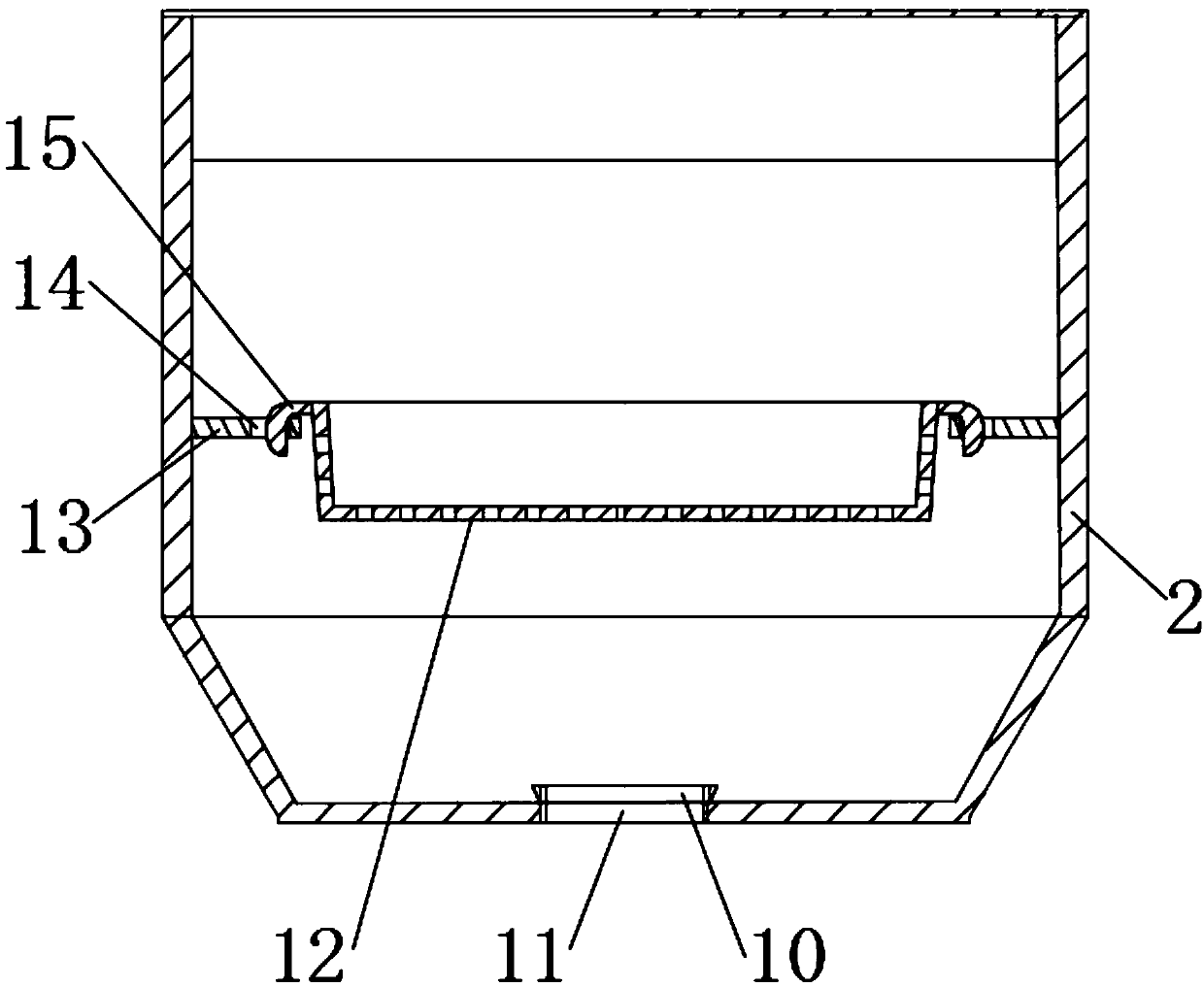 Water return tank used for cooling water of die on periphery of die-casting machine