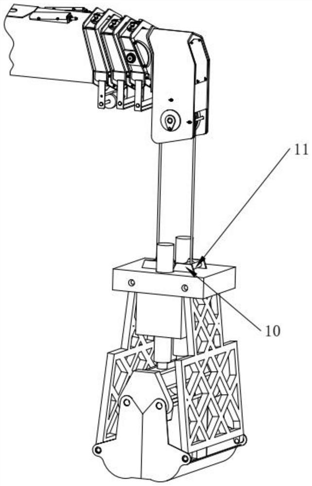 A dredging device and a crane with the dredging device