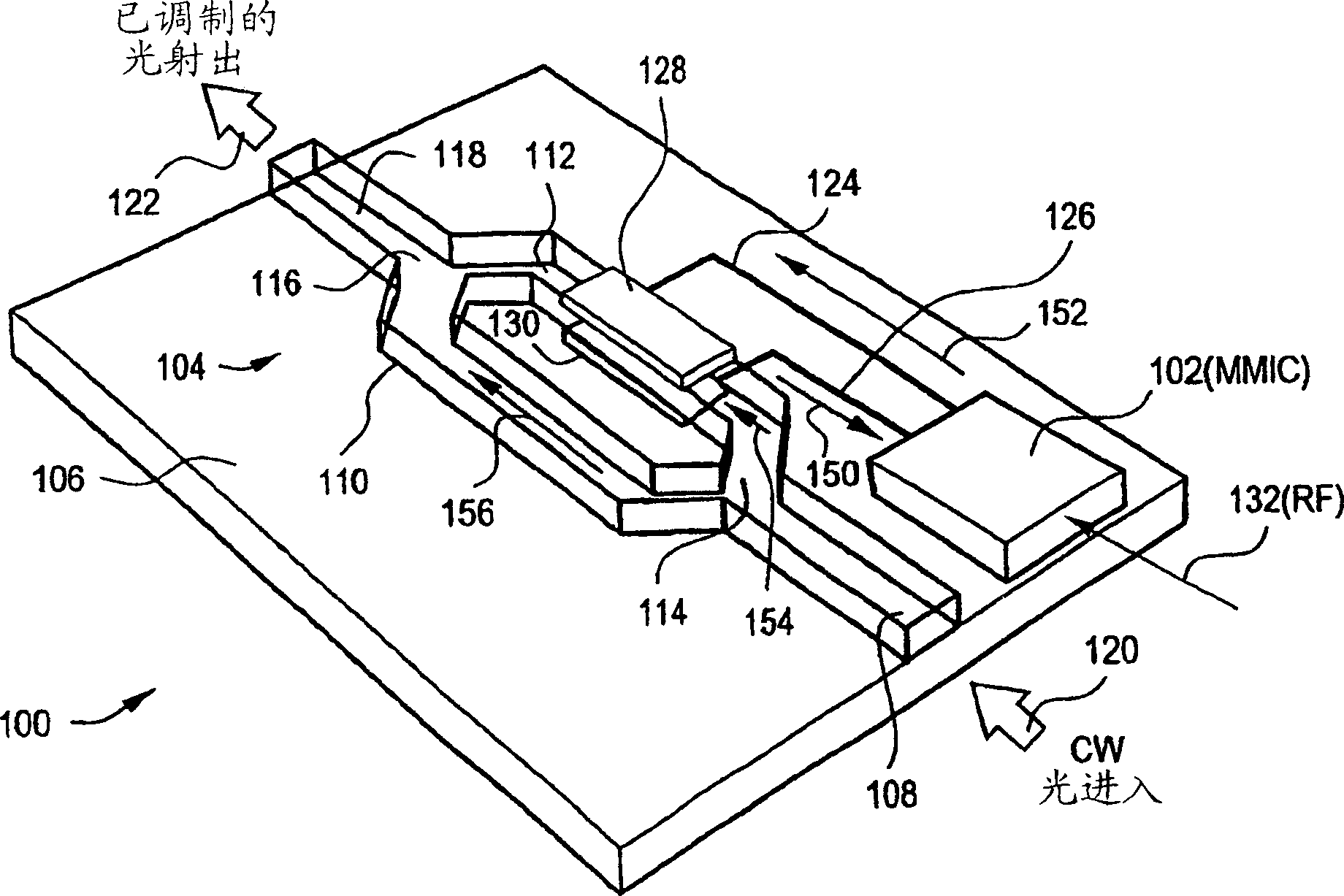 Wideband optical modulator with polymer waveguide and drive amplifier integrated on flexible substrate