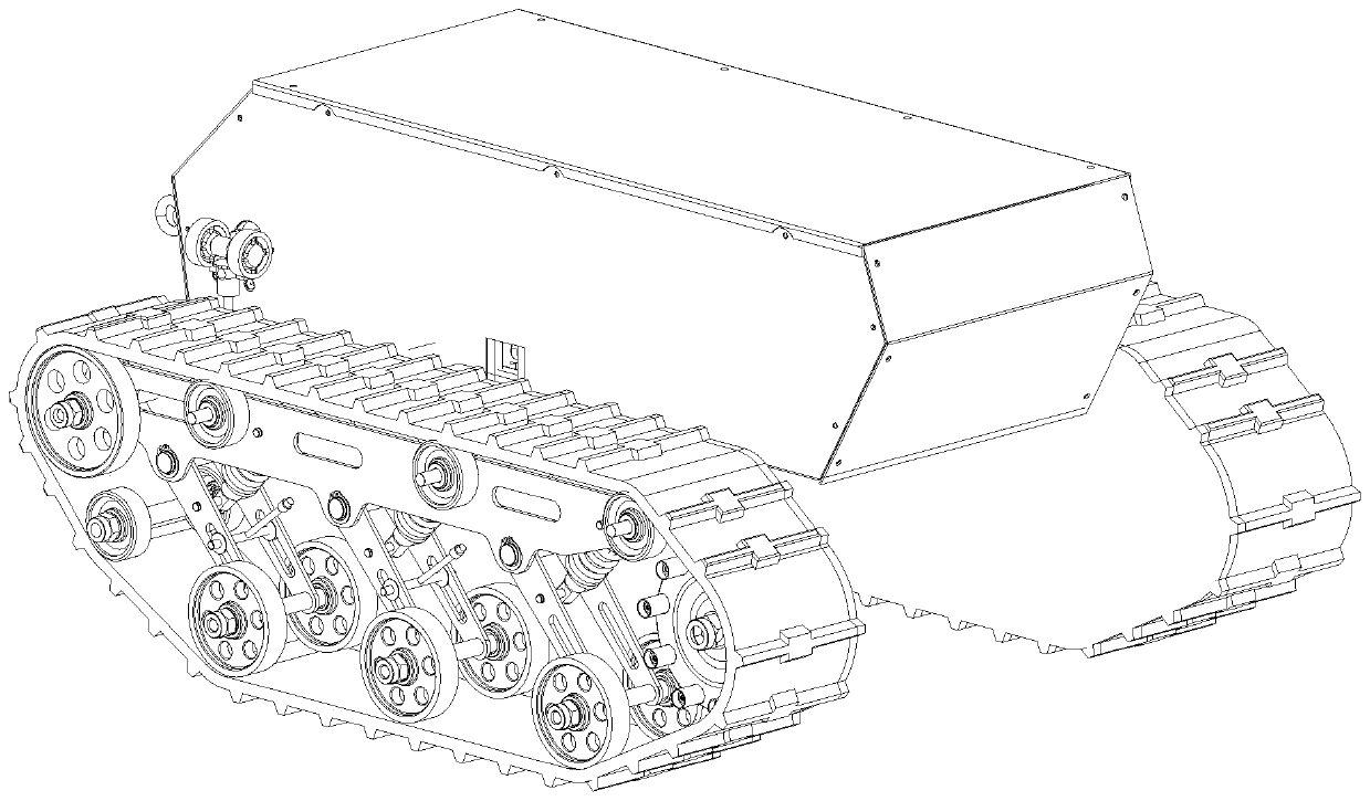 Suspension height adaptive specialized robot suitable for severe environment and operating method