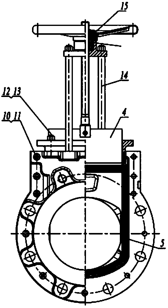 Flashboard periphery sealed knife gate valve