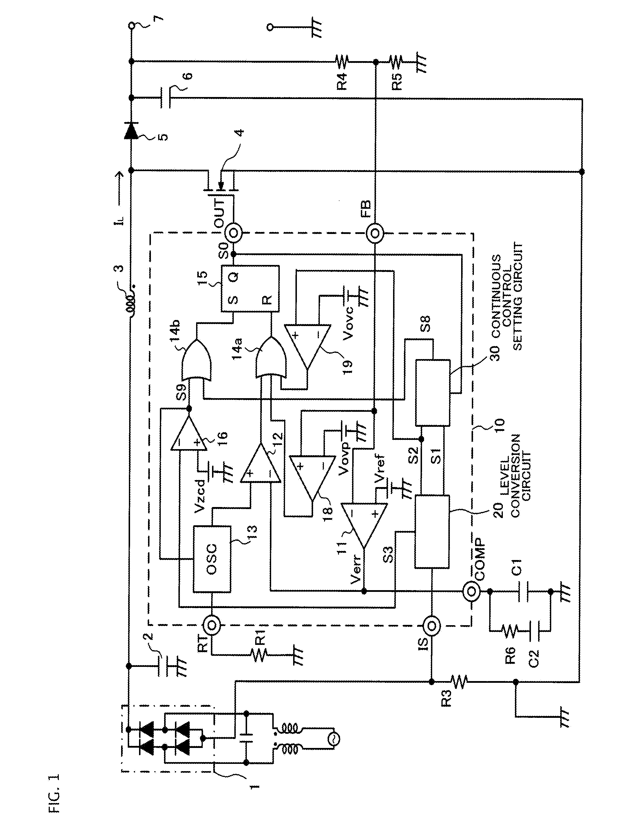 Switching power supply circuit and power factor controller