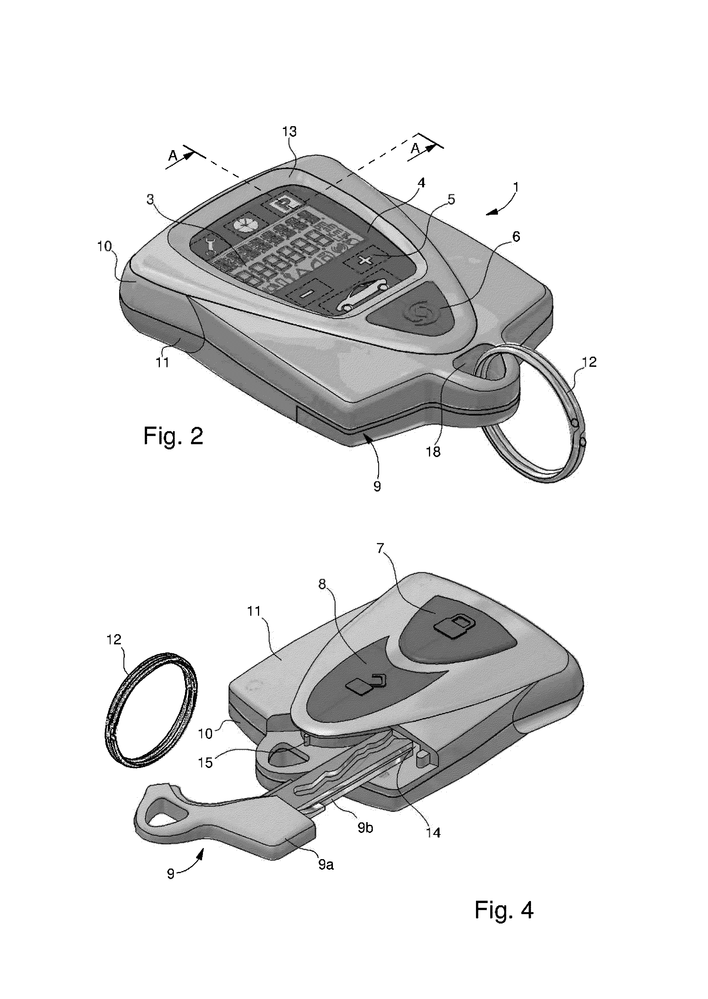 Portable electronic device for controlling and managing functions and/or data of a vehicle