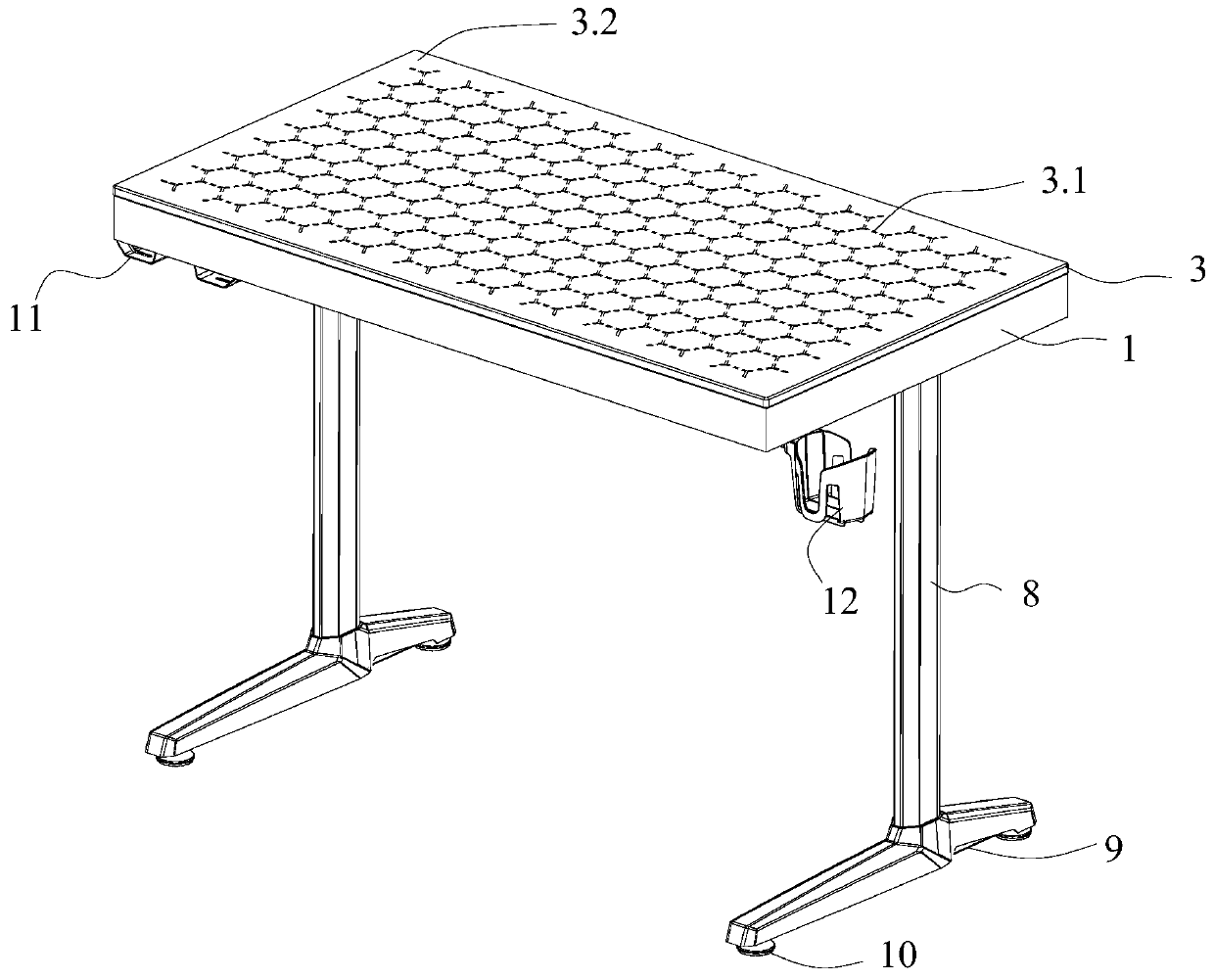 Sound-control light-emitting e-sports table