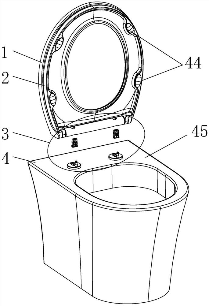 Pressing type quick-release toilet lid