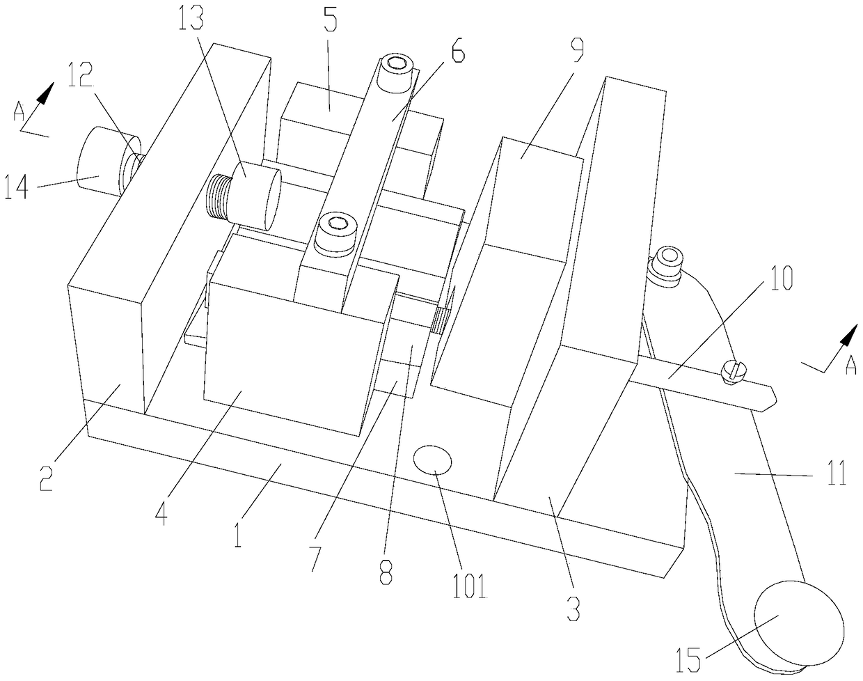 Fixture device for processing the lower outlet seat of the solid-sealed pole on the ordinary machine tool