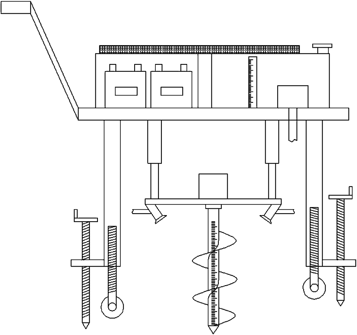 Pit digging device for forestry planting