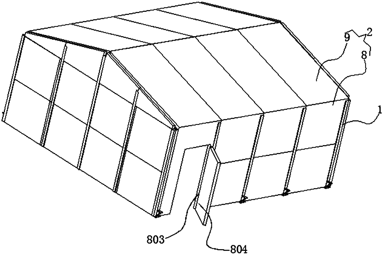 Movable board house installation structure and installation method