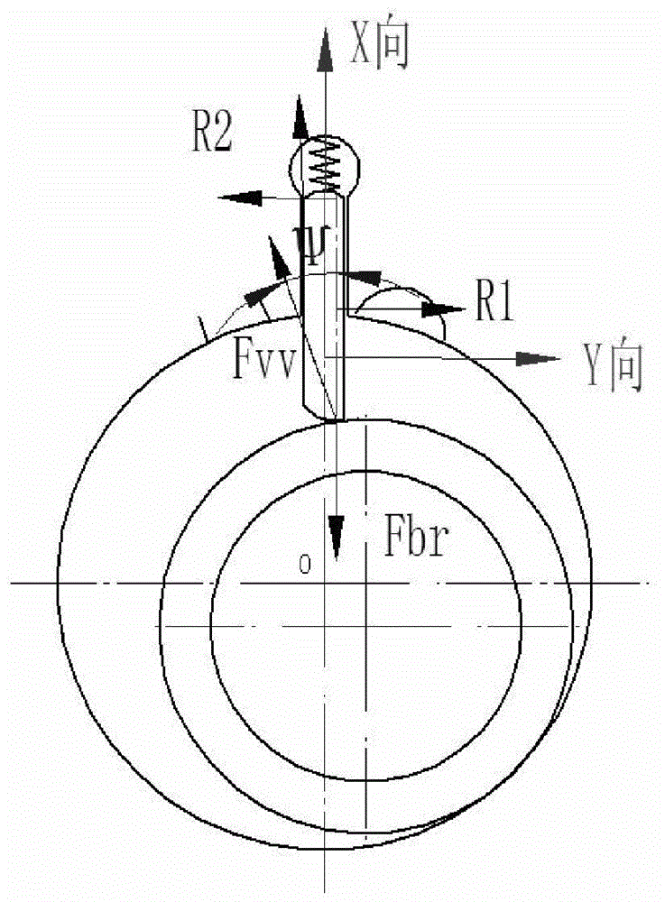 Rolling rotor compressor oblique vane groove structure