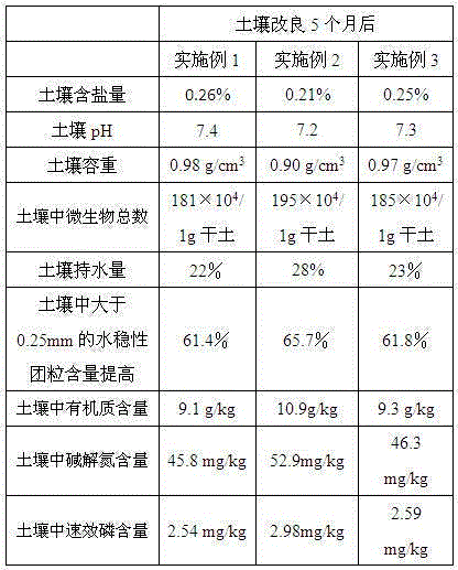 Saline-alkaline land soil improvement method adopting soil deep loosening agent containing halophile