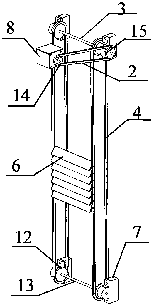 Circulating type movable and stationary blade interference wake generating device