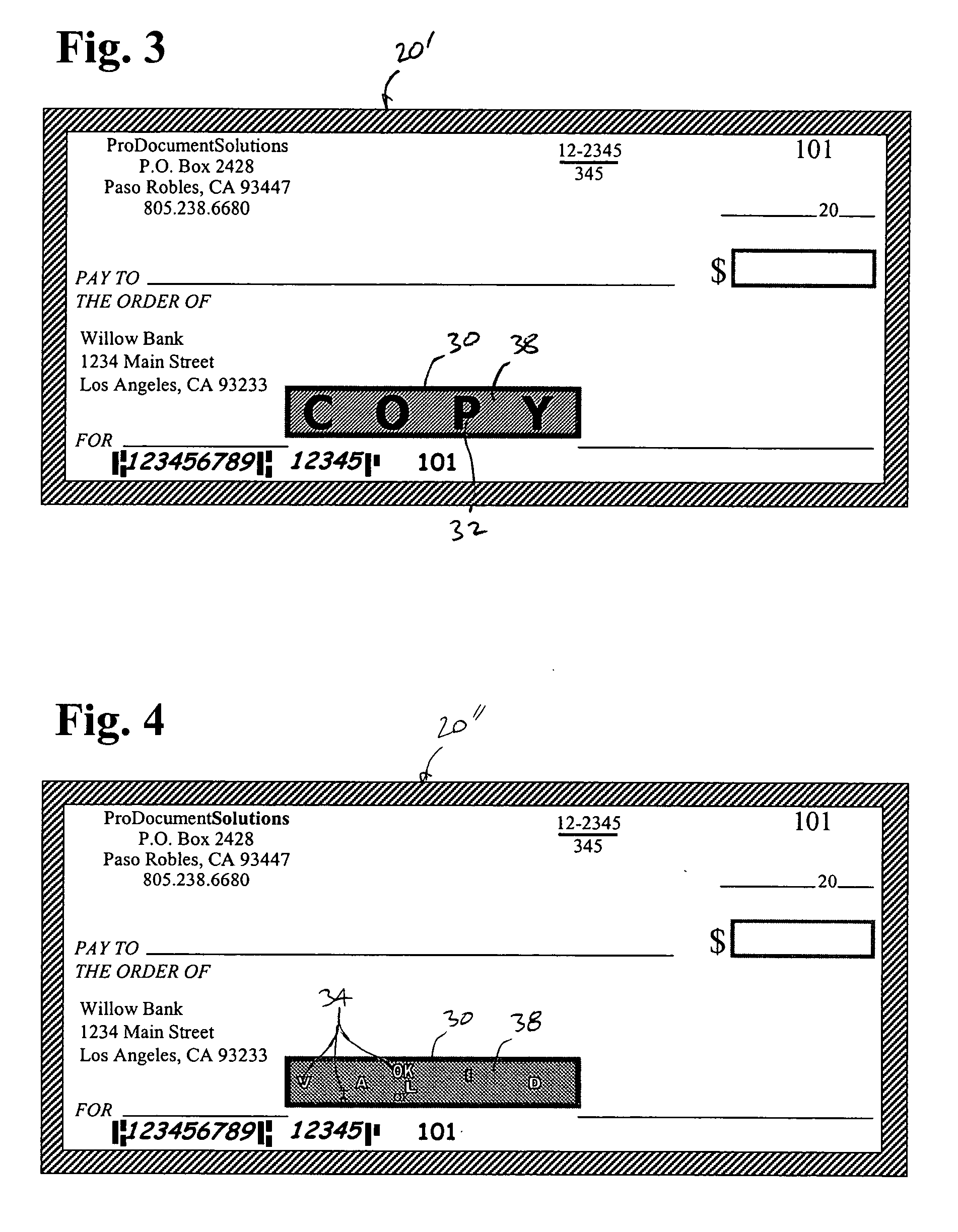 Security document having integrated copy-void and validation security features