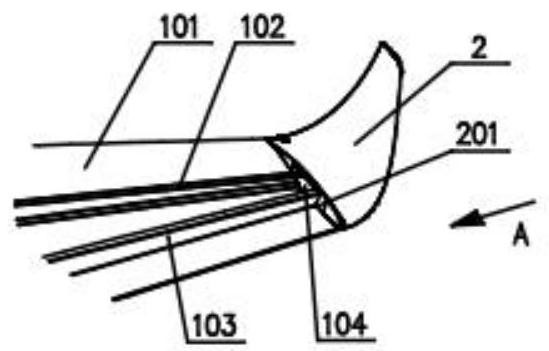 Telescopic folding device and wing