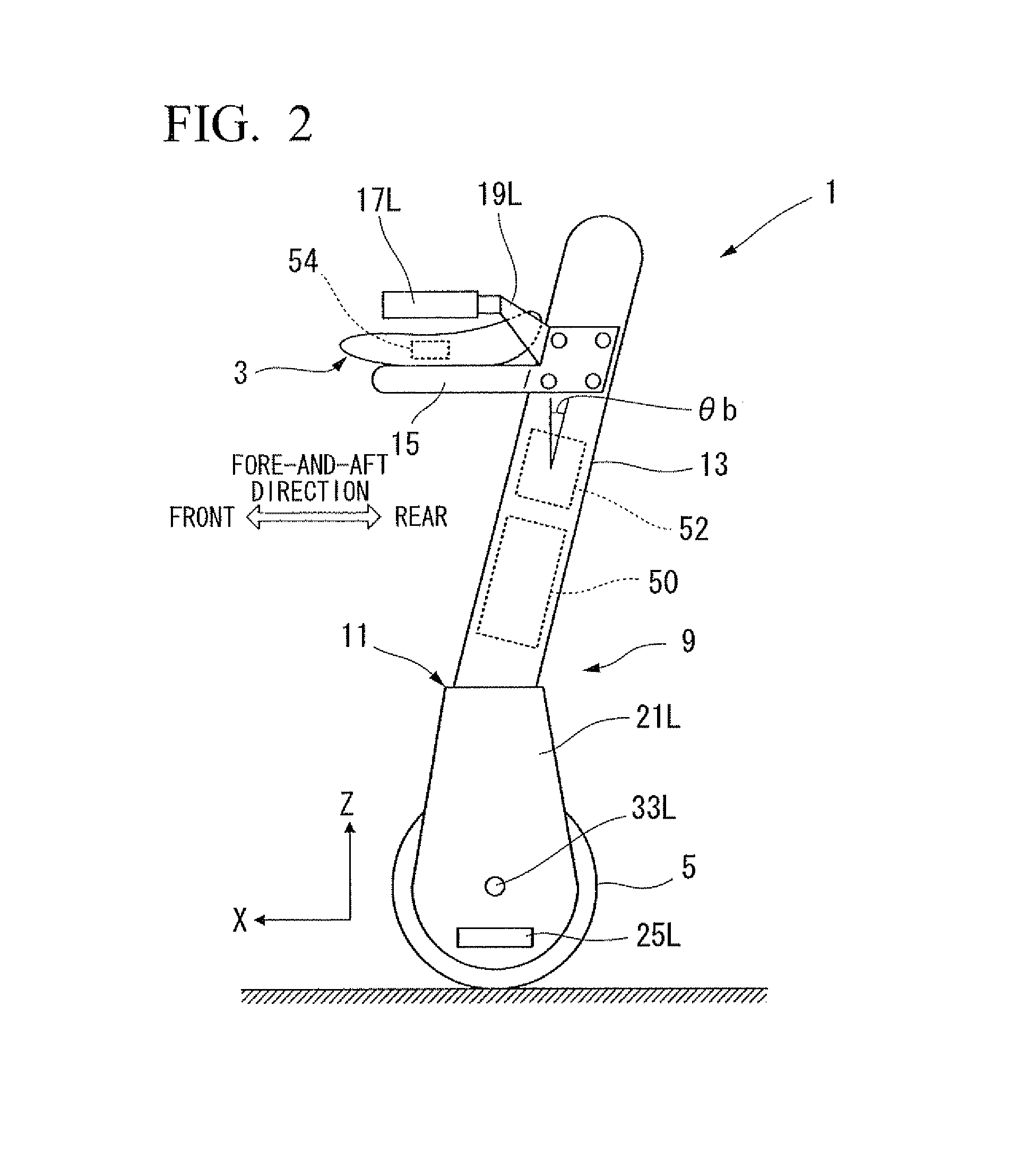 Control device of inverted pendulum type vehicle