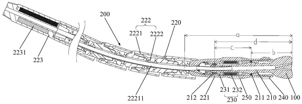 Short-radius controllable trajectory drilling tool