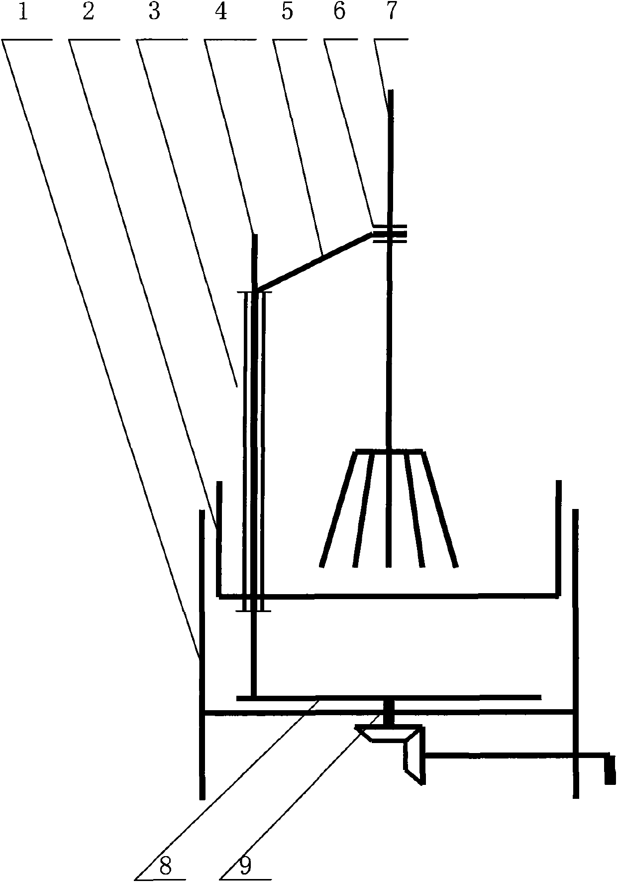 Mop washing/dehydrating device