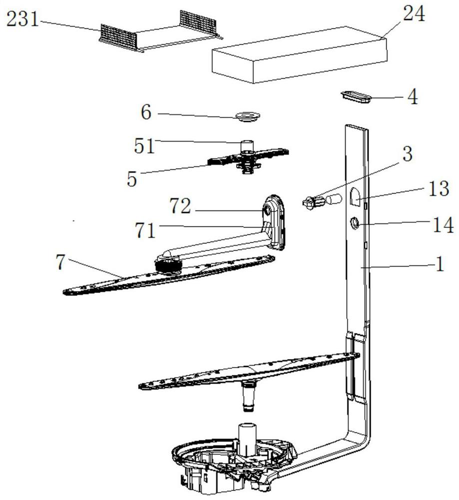 Electrolytic disinfection structure and dish-washing machine