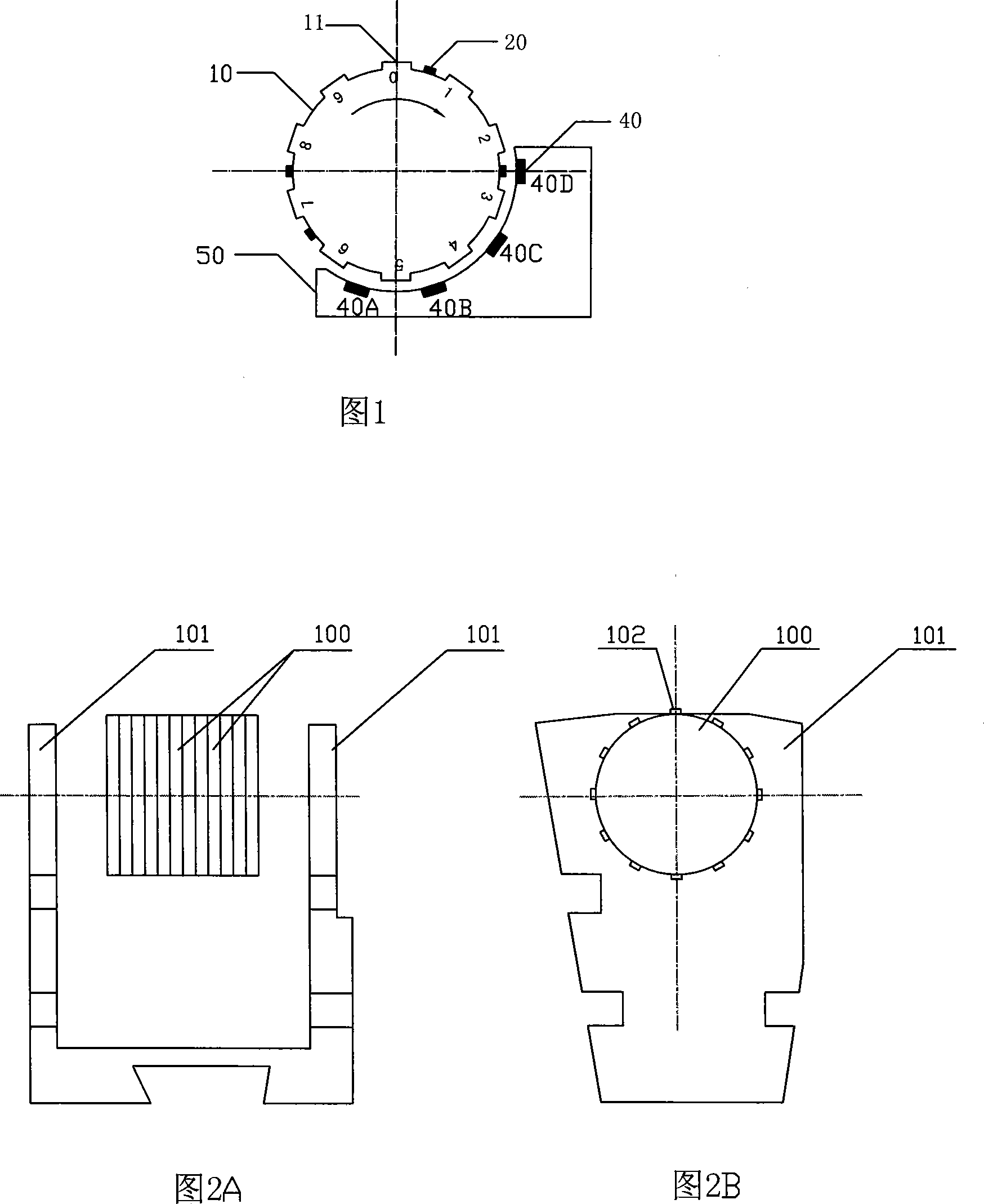 Coding device and coding method of print wheel of numbering machine