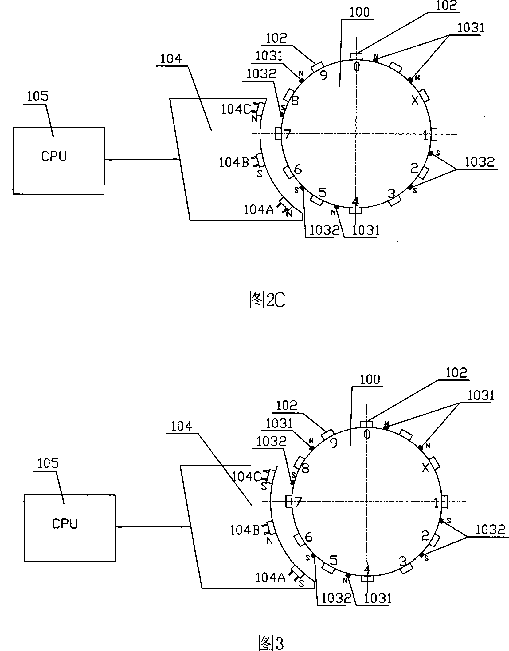 Coding device and coding method of print wheel of numbering machine