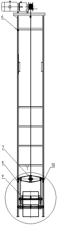 Detachable automatic-rollover-type material hoister