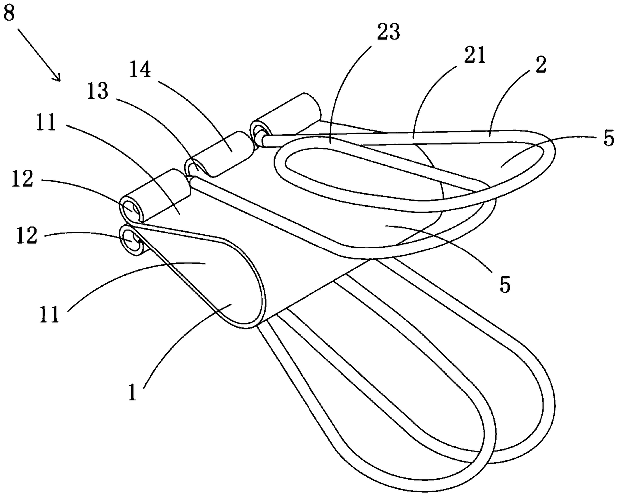 A working method of a wired electrical appliance with a long tail clip