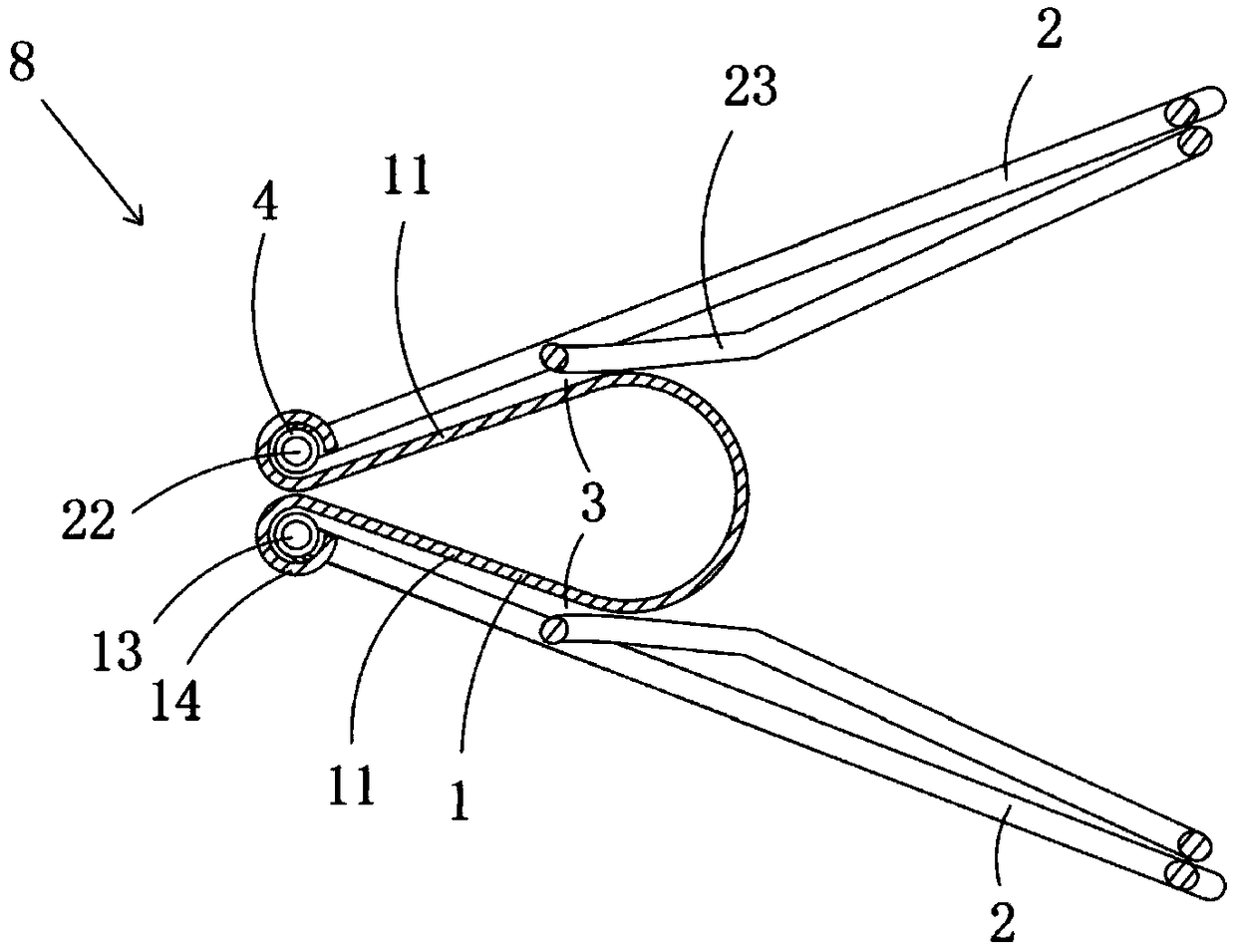 A working method of a wired electrical appliance with a long tail clip