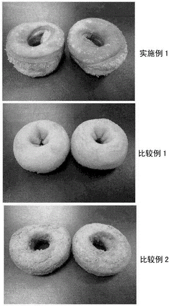 Doughnut dough, frozen doughnut dough, doughnut, and process for producing doughnut