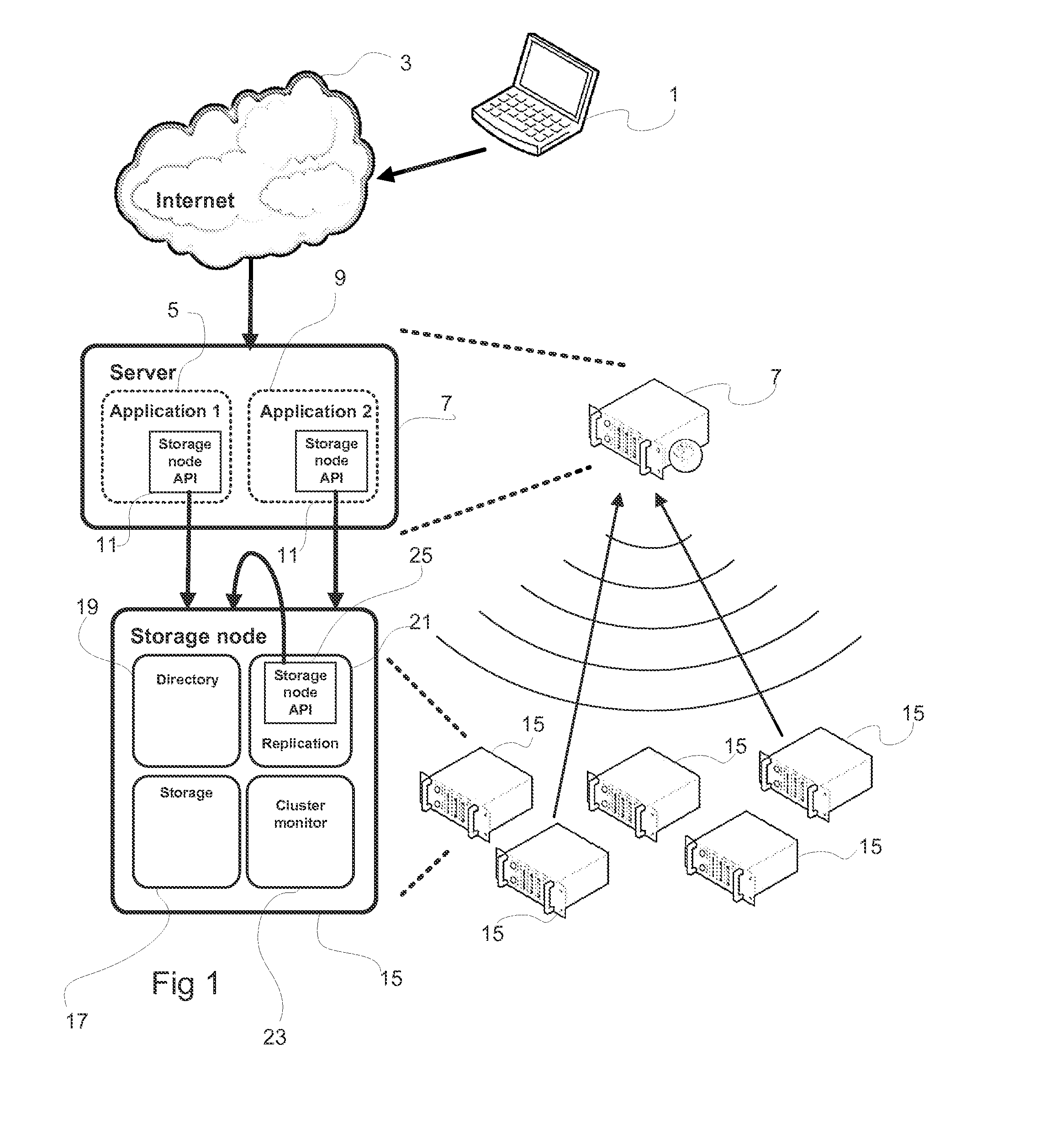 Method And Device For Maintaining Data In A Data Storage System Comprising A Plurality Of Data Storage Nodes