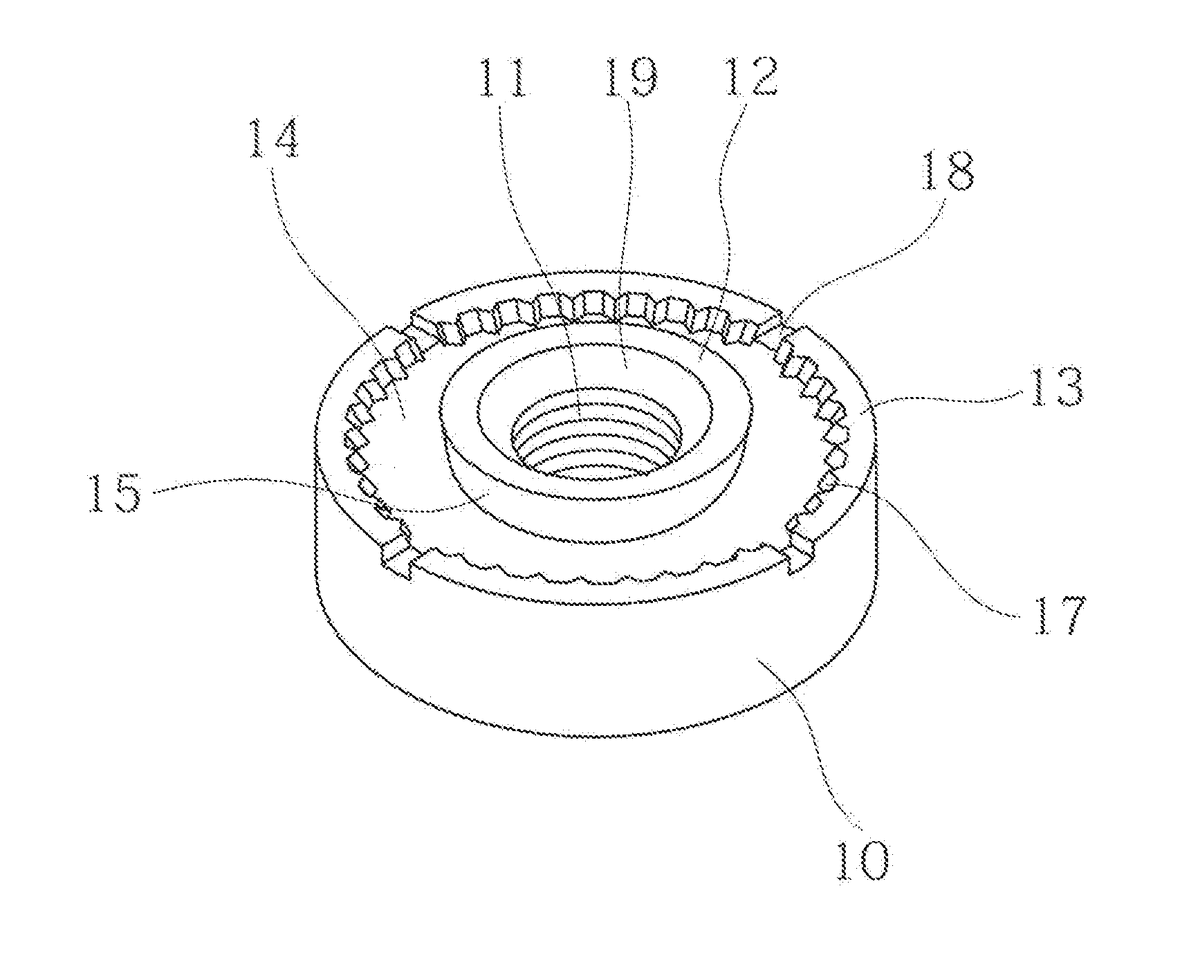 Pierce nut for high-strength steel plate