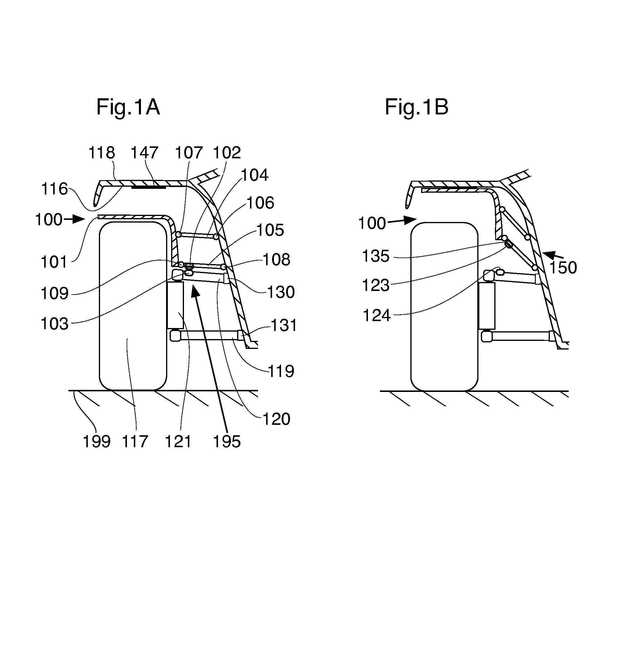 Retractable wheel fairings for motor vehicles