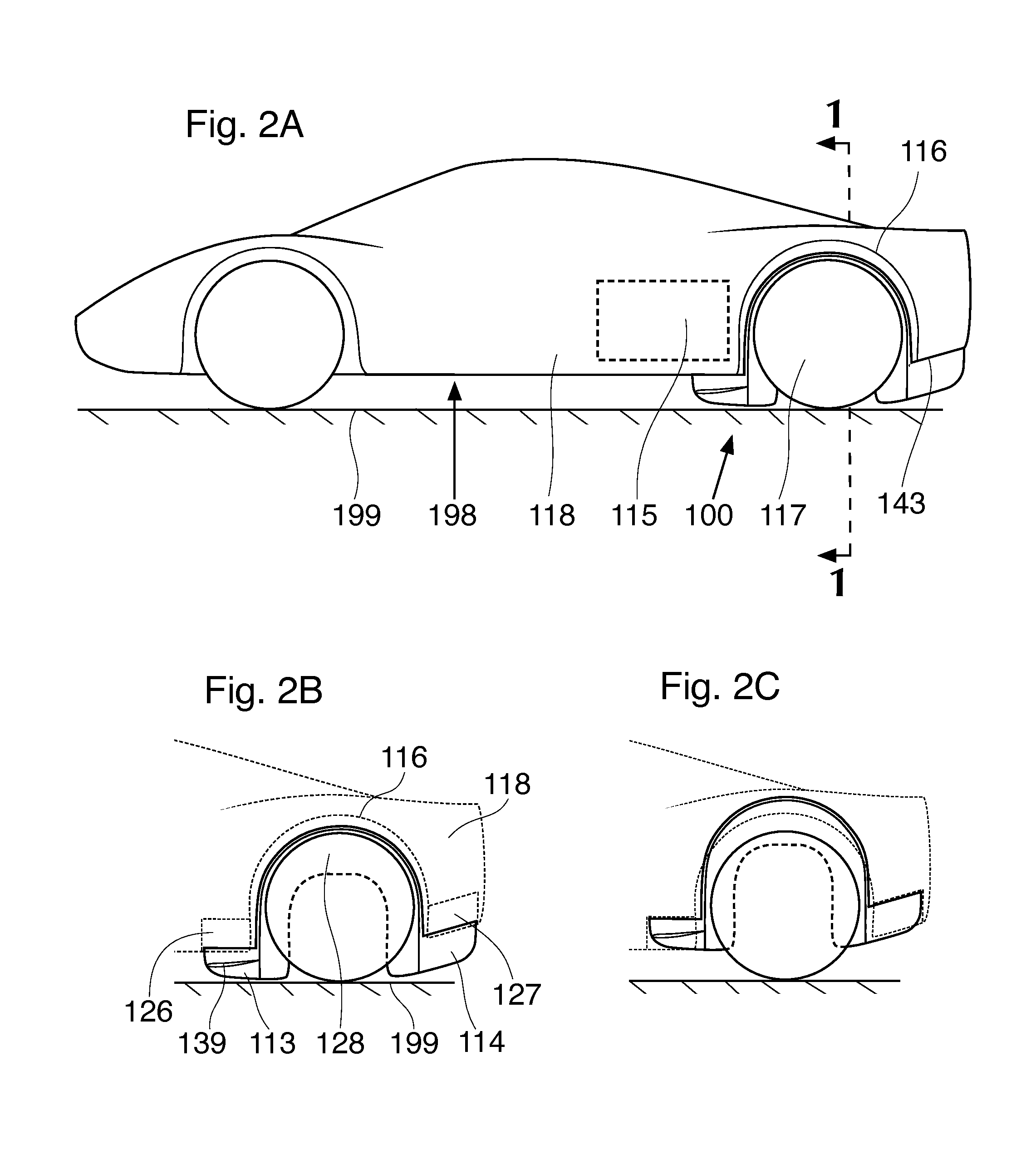 Retractable wheel fairings for motor vehicles