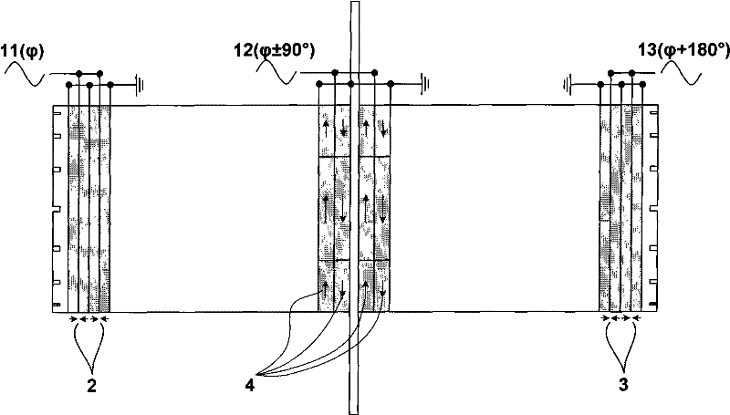 High-torque dual-rotor stress-type longitudinal-torsion composite ultrasonic motor and its electric excitation method