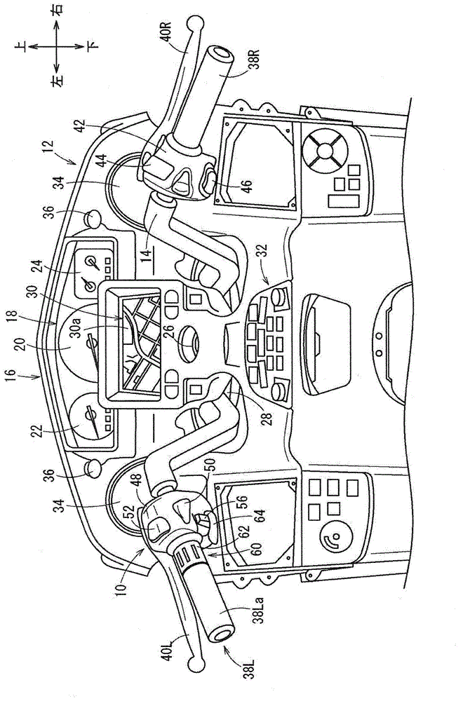 Operation device of straddle type vehicle