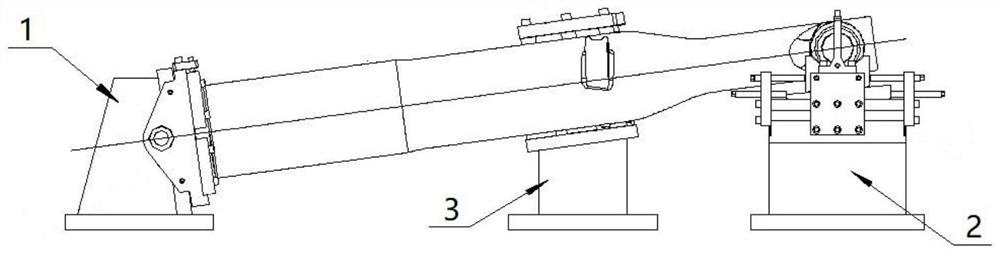 A jig for processing lug holes of the outer cylinder of the landing gear buffer